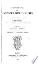 Encyclopédie des sciences religieuses, publ. sous la direction de F. Lichtenberger