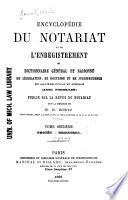 Encyclopédie du notariat et de l'enregistrement