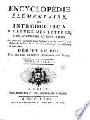 Encyclopédie élémentaire ou introduction à l'étude des lettres, des sciences et des arts
