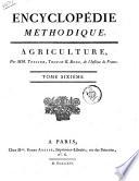 Encyclopedie Methodique Agriculture Tome Sixieme