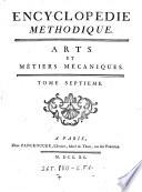 Encyclopédie Méthodique. Arts Et Métiers Mécaniques