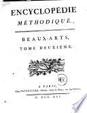 Encyclopedie Methodique Beaux-Arts Tome Deuxieme