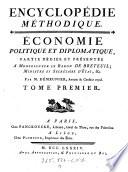 Encyclopédie méthodique. Économie politique et diplomatique,...