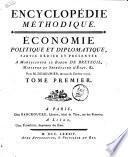 Encyclopedie Methodique Economie Tome Premier