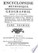 Encyclopédie Méthodique. Géographie