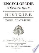 Encyclopédie Méthodique. Histoire