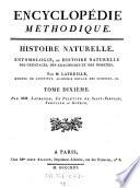 Encyclopédie Méthodique. Histoire Naturelle des Animaux