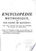 Encyclopédie méthodique