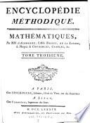 Encyclopédie Méthodique. Mathématiques
