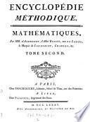 Encyclopédie Méthodique. Mathématiques