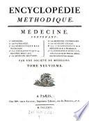 Encyclopédie Méthodique. Médecine