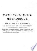 Encyclopédie Méthodique. Médecine