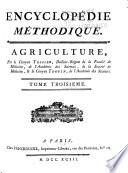 Encyclopedie methodique, ou par ordre de matières: Agriculture