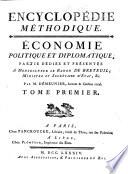 Encyclopedie methodique, ou par ordre de matières: Économie politique et diplomatique
