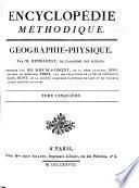 Encyclopedie methodique, ou par ordre de matières: Géographie-physique