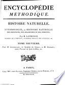 Encyclopedie methodique, ou par ordre de matières: Histoire naturelle
