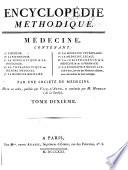 Encyclopedie methodique, ou par ordre de matières: Médecine