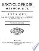 Encyclopedie methodique, ou par ordre de matières: Physique