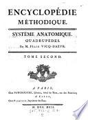 Encyclopédie Méthodique. Systême Anatomique
