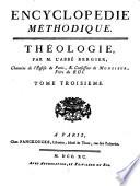 Encyclopédie méthodique. Théologie, par M. l'abbé Bergier,...