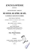Encyclopédie moderne dictionnaire abregé des sciences, des lettres, des arts, de l'industrie, de l'agriculture et du commerce publiée par mm. Firmin Didot frères