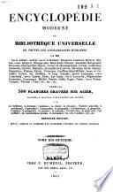 Encyclopedie moderne ou Bibliothéque universelle de toutes les connaissances humaines