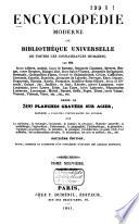 Encyclopedie moderne ou Bibliothéque universelle de toutes les connaissances humaines