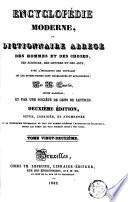 Encyclopédie moderne, ou Dictionnaire abrégé des hommmes et des choses, des sciences, des lettres et des arts