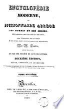 Encyclopédie moderne, ou Dictionnaire abrégé des hommmes et des choses, des sciences, des lettres et des arts