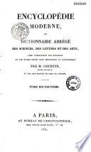 Encyclopédie moderne, ou dictionnaire abrégé des sciences, des lettres et des arts...