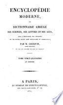 Encyclopédie moderne, ou, Dictionnaire abrégé des sciences, des lettres et des arts