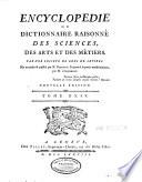 Encyclopédie, ou dictionnaire raisonné des sciences, des arts et des métiers