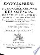 Encyclopédie, ou dictionnaire raisonné des sciences, des arts et des métiers