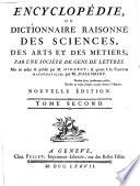 Encyclopédie, ou dictionnaire raisonné des sciences, des arts et des métiers