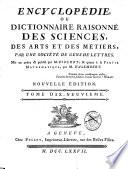 Encyclopédie, ou, Dictionnaire raisonné des sciences, des arts et des métiers