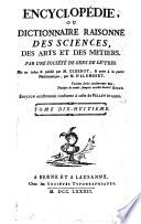 Encyclopédie, ou Dictionnaire raisonné des sciences, des arts et des métiers