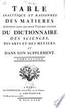 Encyclopédie, ou Dictionnaire raisonné des sciences, des arts et des métiers