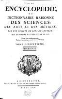 Encyclopédie, ou Dictionnaire raisonné des sciences, des arts et des métiers