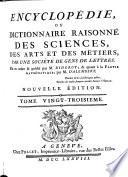 Encyclopédie, ou dictionnaire raisonné des sciences, des arts et des métiers