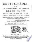 Encyclopédie, ou, Dictionnaire raisonné des sciences, des arts et des métiers