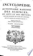 Encyclopédie, ou: Dictionnaire raisonné des sciences, des arts et des métiers
