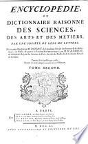 Encyclopédie; ou Dictionnaire raisonné des sciences
