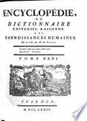 Encyclopédie, ou dictionnaire universel raisonné des connoissances humaines
