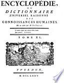 Encyclopédie, Ou Dictionnaire Universel Raisonné Des Connoissances Humaines
