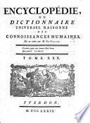 Encyclopédie, ou dictionnaire universel raisonné des connoissances humaines