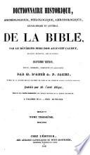 Encyclopédie théologique: Dictionnaire historique, archéologique, philologique, chronologique, géographique et littéral de la Bible