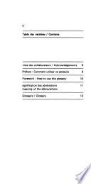 English-French Glossary of Marketing Terms, Anglais