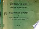 English-French Glossary of Treaty and Conference Terminology Not Found in Most Dictionaries
