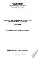 Enquête nationale sur le secteur informel non agricole, 1999/2000