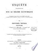 Enquête parlementaire sur le régime économique